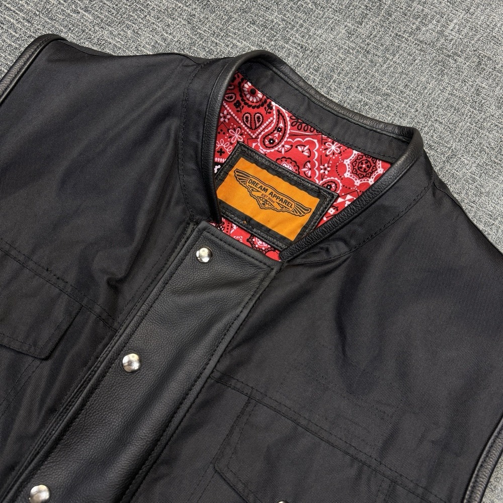 Dream Apparel Vest Men's L /XL Black Concealed‎ Carry Motorcycle Biker CCW